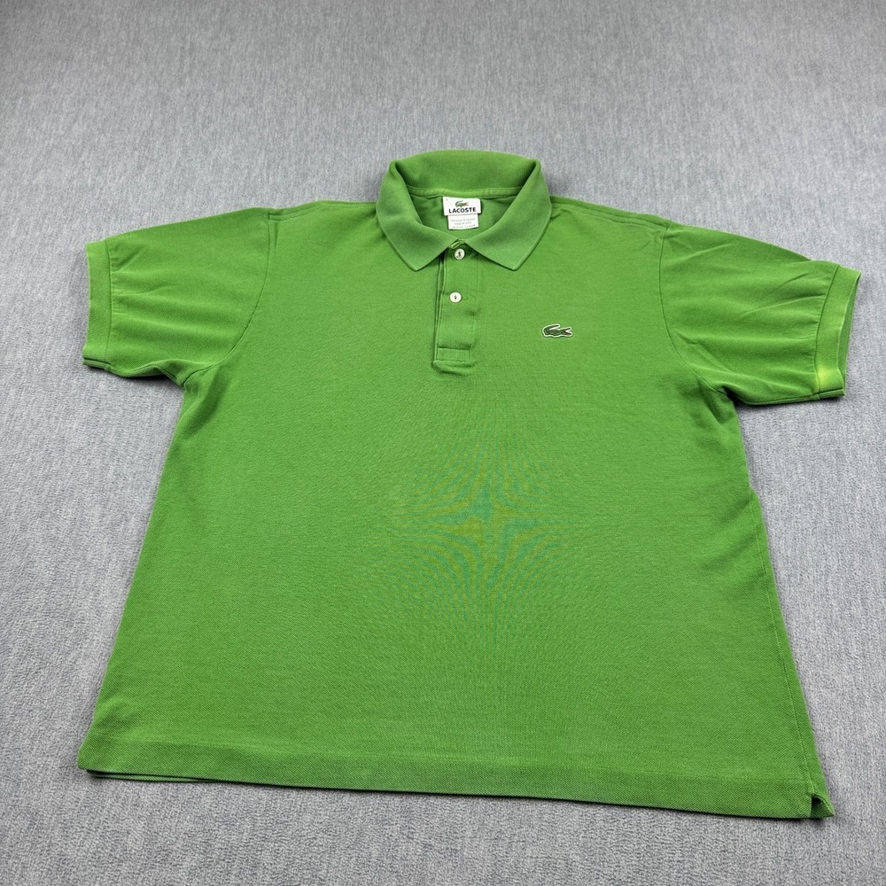 Lacoste Polo Shirt Mens 5 Large Green Classic Short Sleeve Golf Performance